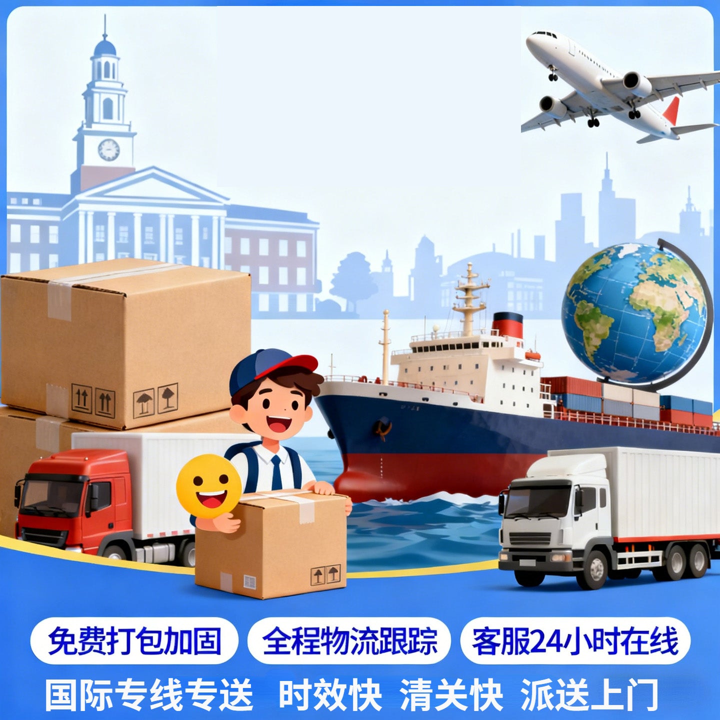 国际快递到英国美国澳洲加拿大物流转运海运空运大件跨境