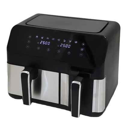 Large capacity oven air fryer with dual zone basket digital electric fryer 5.5L 6L 7L 9L 10L dual air fryer