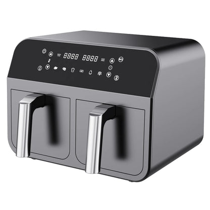 Large capacity oven air fryer with dual zone basket digital electric fryer 5.5L 6L 7L 9L 10L dual air fryer