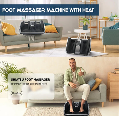 Professionelles Heimmassagegerät mit Akupressur, Knetmassage, Vibration, Hydrotherapie sowie Waden- und Fußmassage zur Förderung der Durchblutung