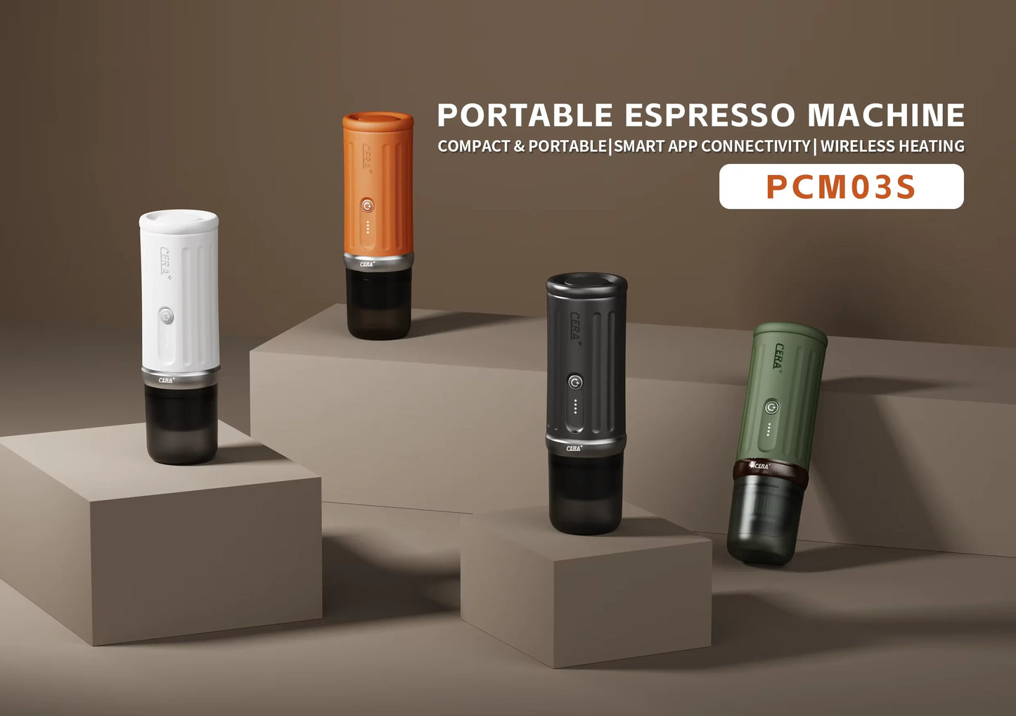 Neue tragbare elektrische Kaffeemaschine CERA+13500mAh Outdoor-Kaffeemaschine mit App PCM03S Fassungsvermögen 80ml