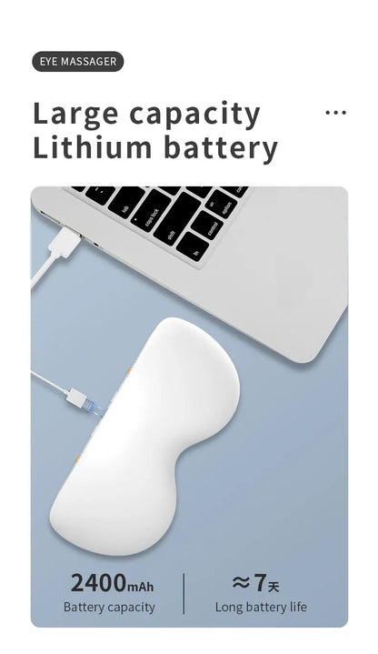 New 3D acupoint vibration massage for relieving eye fatigue with 4 modes of cold and hot compress eye massager